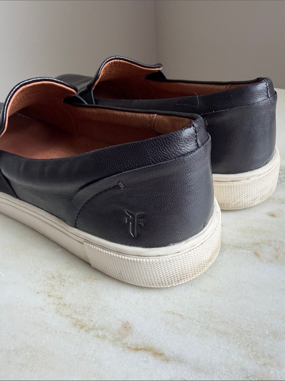 Frye Black Leather Ivy Slip On - Picture 6 of 9
